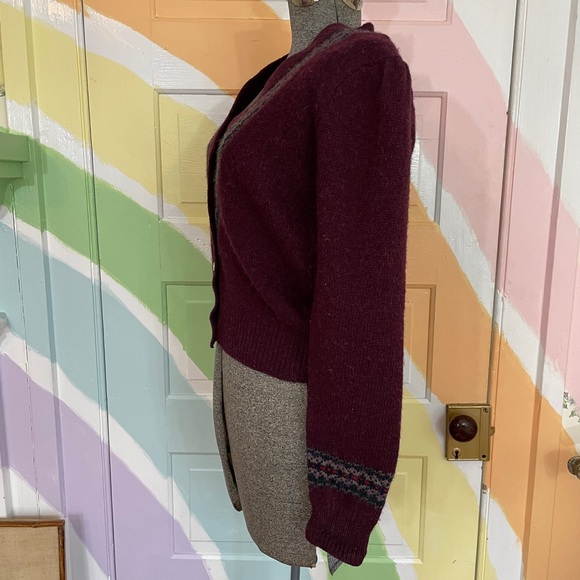 Vintage Ralph Lauren 100% Wool Fair Isle Equestrian Academia Cardigan Sz M 🧡🎀 - Picture 10 of 14